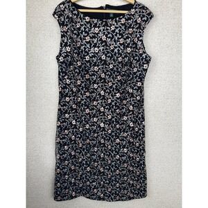 Lauren Ralph Lauren Black Floral Midi Dress